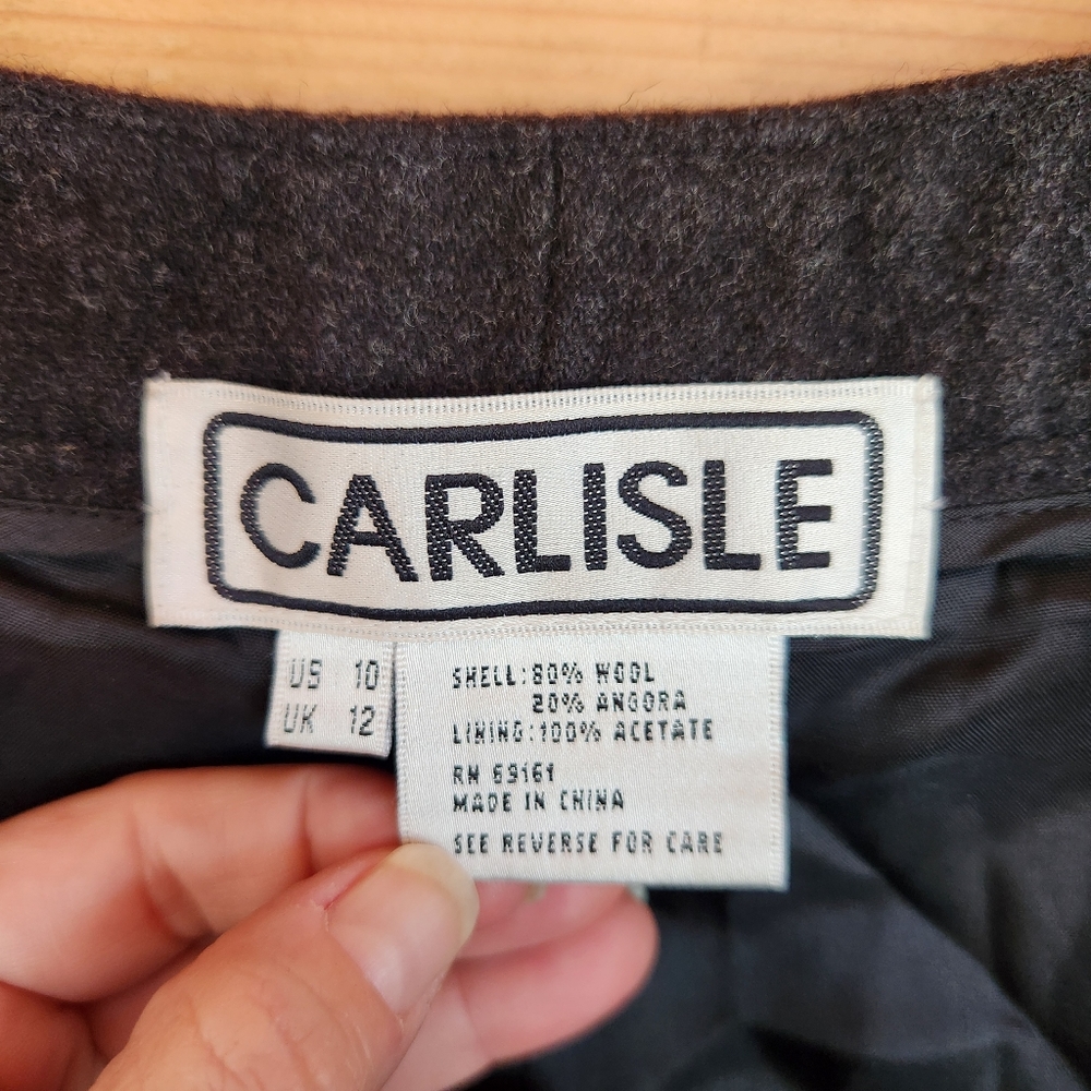 Carlisle Tweed Dress Pants Wool Angora Trousers Slacks Lined Vintage Sz 10 X 30" - Picture 4 of 9